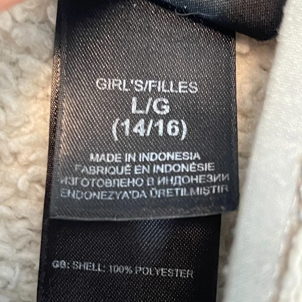 The North Face Girls Size Large Cozy Osito Full Zip Sherpa Fuzzy Fleece Jacket